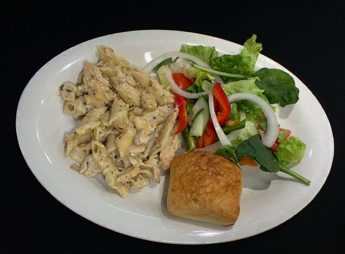 Mediterranean Style Chicken Spaghetti Pasta
