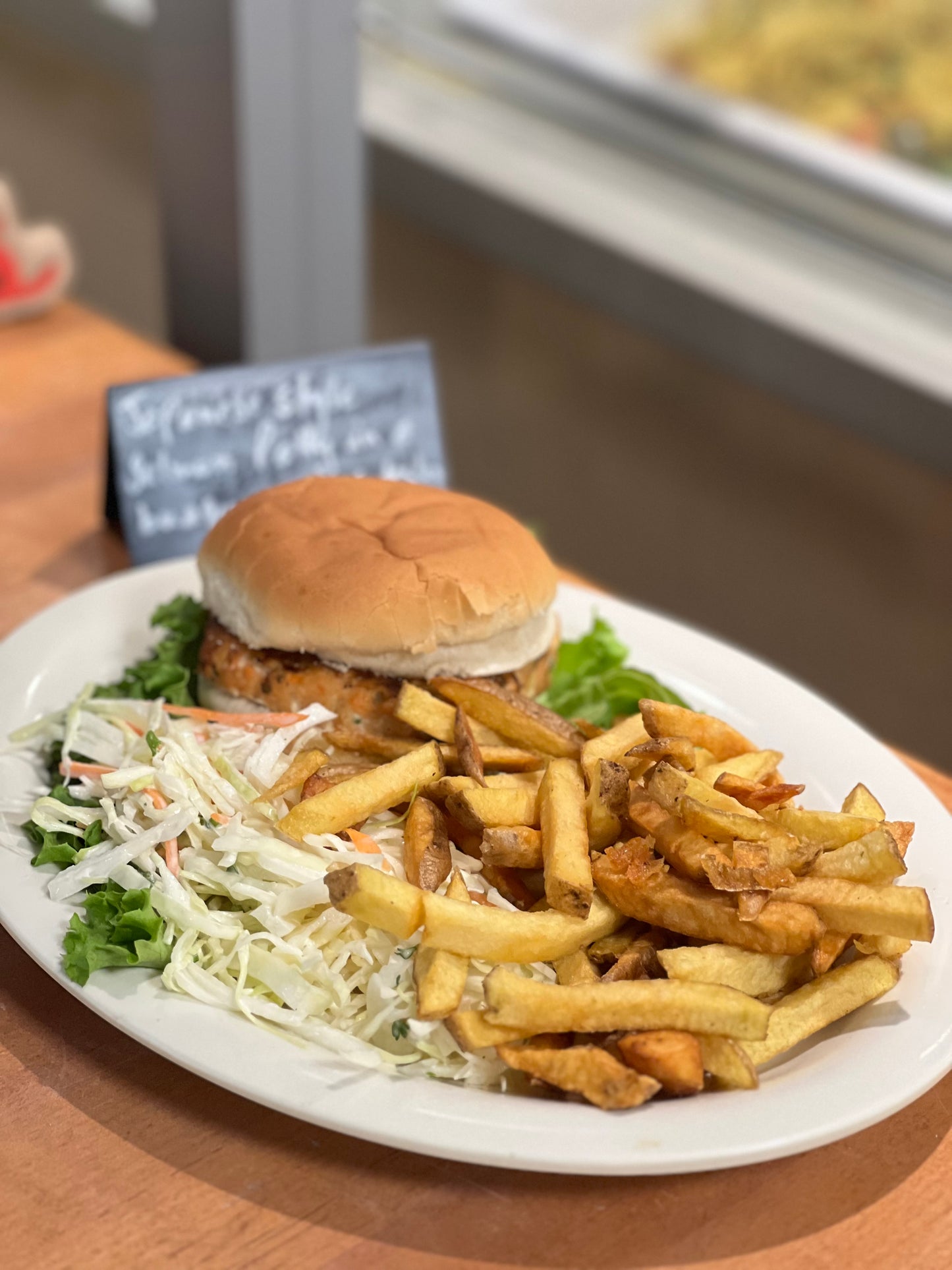 Japanese style salmon patty